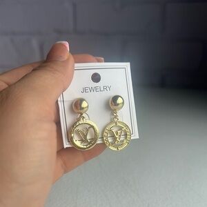 Gold Designer Drop Earrings new